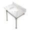 Kingston Brass KVPB36MSQ6 36-Inch Carrara Marble Console Sink, Marble White/Polished Nickel KVPB36MSQ6 - alternate 1